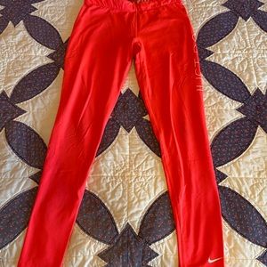 **NIKE Coral Just Do It Fleece Leggings